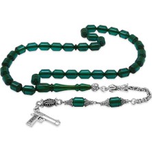 Tesbihname Kararmaz Metal Arnavut Püsküllü Uçlu Kapsül Kesim Şeffaf Turkuaz Ateş Kehribar Tesbih