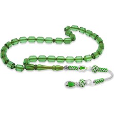 Tesbihname Bakır Kazaz Püsküllü Uçlu Kapsül Kesim Su Yeşili Ateş Kehribar Tesbih