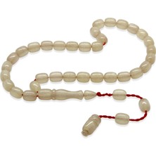 Tesbihname Sistemli Küp Kesim Bilek Boy Sedefli Şeffaf Beyaz Ateş Kehribar Tesbih