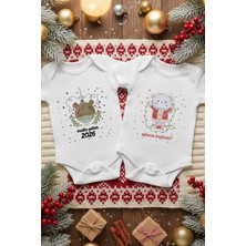 Messido 2'li Yılbaşı Temalı Baskılı Bebek Body Seti (%100 Pamuk)