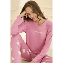 Remsa  Kadın Milan Kumaş Pijama Takımı 50902-2754 Pembe