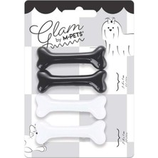 M-Pets Glam Kemikli Kedi ve Köpekler Için Aksesuar Toka Siyah ve Beyaz