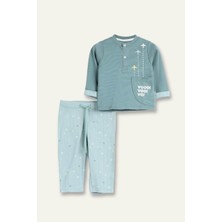 Zeyland Erkek Bebek Cepli T-Shirt ve Tek Alt Ikili Takım - Mint