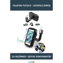 Letsii Su Geçirmez Motosiklet Telefon Tutucu