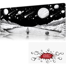 Urzuva Cosmis Solitude 90X40 4mm Kalınlık Premium Gaming Oyuncu Mousepad, Anti Slip Xxl Mouse Pad