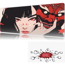 Urzuva Red Mirage 90X40 4mm Kalınlık Premium Gaming Oyuncu Mousepad, Anti Slip Xxl Mouse Pad