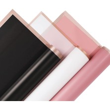 Skyeyyt 60 Çiçek Sarma Kağıdı Pembe Beyaz Su Geçirmez Çiçek Buket Altın Sınırlı Buket Kağıdı (Yurt Dışından)