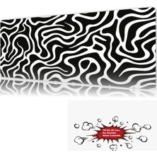 Urzuva Zebra Desen 90X40 4mm Kalınlık Premium Gaming Oyuncu Mousepad, Anti Slip Xxl Mouse Pad
