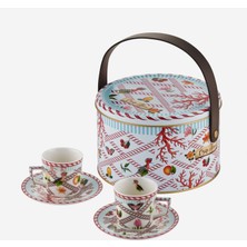 Chiara Alessi Coral Kırmızı Porselen Kahve Fincan Seti 120 ml