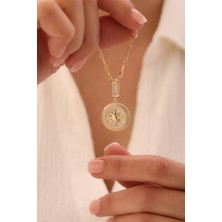 Yavuz Kuyumculuk 14 Ayar Altın Ataş Zincir Kuzey Yıldızı Kolye