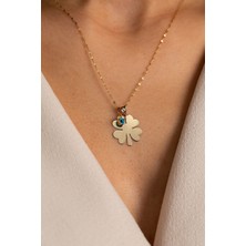 Yavuz Kuyumculuk 14 Ayar Altın Ince Italyan Aynalı Yonca Kolye