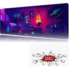 Urzuva Meditation Beyond Mars 90X40 4mm Kalınlık Premium Gaming Oyuncu Mousepad, Anti Slip Xxl Mouse Pad