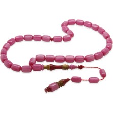 Tesbihname Sistemli Her Tanesi Usta Işçilikli Imame Hitame Kuka Kapsül Kesim Sedefli Gül Kurusu Katalin Tesbih