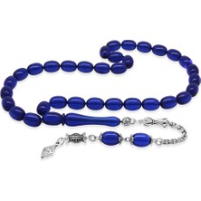 Tesbihname Kararmaz Metal Arnavut Zincir Püsküllü Sülün Imame Beyzi Kesim Lacivert Katalin Tesbih