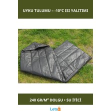 Letsii Su Geçirmez Nefes Alabilen Kaplama Polar Uyku Tulumu 10°c 210X70CM