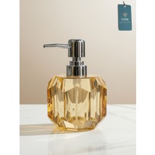 YNSK Luxury | Glamour Shadow | Geometrik Kristal Tasarım Akrilik Sıvı El Sabunu Şişesi, Banyo Aksesuarı 180 ml 9X13,5 cm