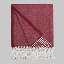 Sarev Noya %100 Yün Throw (Koltuk Battaniyesi) Kirmizi