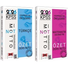 Yargı 2026 Kpss Lise Ortaöğretim Ön Lisans Türkçe + Matematik Motto Özet Ders Notu 5 Li Set Yargı Yayınları