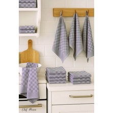 Elif Mira Kare Desenli Mutfak Kurulama Bezi Seti 10’lu 50X70 cm Casaline