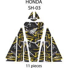 Grippatch Honda SH-125 ( 2024 ) ile Uyumlu 11 Parça Tank Pad Seti GC21-3