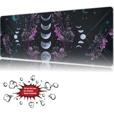 Urzuva Night Flora 90X40 4mm Kalınlık Premium Gaming Oyuncu Mousepad, Anti Slip Xxl Mouse Pad