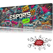 Urzuva Raid Boss 90X40 4mm Kalınlık Premium Gaming Oyuncu Mousepad, Anti Slip Xxl Mouse Pad