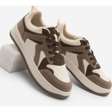 Marjin Kadın Sneaker Yüksek Taban Spor Ayakkabı Aryan Vizon