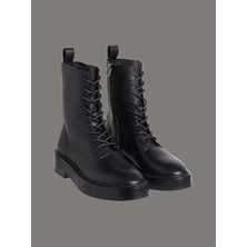 Calvin Klein Kadın Concave Welt Lace Up Bot