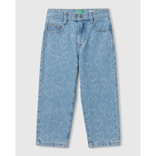 United Colors Of Benetton Kız Bebek Denim Pantolon E02I 1/6 Yaş