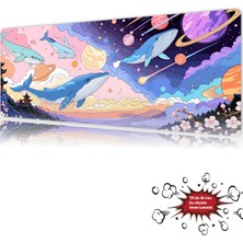 Urzuva Galactic Sakura 2 90X40 4mm Kalınlık  Premium Gaming Oyuncu Mousepad, Anti Slip Xxl Mouse Pad
