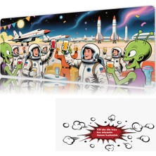Urzuva Cosmic Cheers 90X40 4mm Kalınlık Premium Gaming Oyuncu Mousepad, Anti Slip Xxl Mouse Pad