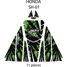 Grippatch Honda SH-125 ( 2024 ) ile Uyumlu 11 Parça Tank Pad Seti GC21-1