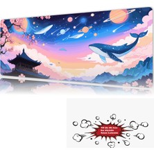 Urzuva Galactic Sakura 90X40 4mm Kalınlık  Premium Gaming Oyuncu Mousepad, Anti Slip Xxl Mouse Pad