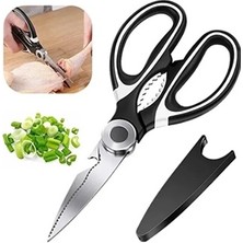 Paslanmaz Çelik Mutfak Makası Çok Amaçlı Fonksiyonlu Balık Et Sebze Makası