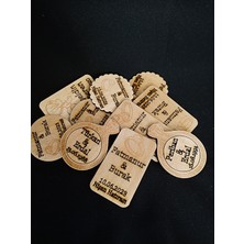 Arussio Düğün Kına Nişan Hediyelik Ahşap Magnet 50 Adet