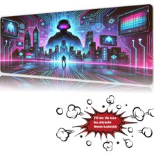 Urzuva Neonverse 90X40 4mm Kalınlık Premium Gaming Oyuncu Mousepad, Anti Slip Xxl Mouse Pad