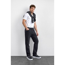 Back & Bond Siyah Slim Fit Denim Pantolon