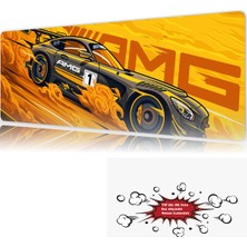 Urzuva Araba Modelleri 90X40 4mm Kalınlık  Premium Gaming Oyuncu Mousepad, Anti Slip Xxl Mouse Pad