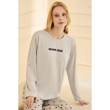 Remsa Kadın Milan Kumaş Pijama Takımı 50902-2383 Gri