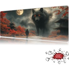 Urzuva Eclipse Wolf 90X40 4mm Kalınlık Premium Gaming Oyuncu Mousepad, Anti Slip Xxl Mouse Pad