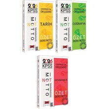Yargı 2026 Kpss Lise Ortaöğretim Ön Lisans Tarih + Coğrafya + Vatandaşlık Motto Özet Ders Notu 3 Lü Set Yargı Yayınları
