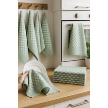 Elif Mira Kare Desenli Mutfak Kurulama Bezi Seti 10’lu 50X70 cm Casaline