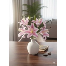 Yasima Yapay Gerçek Dokulu Lila Lilyum1 Adet Ev Vazo Dekor Aranjman Özel Gün Öğretmenler Günü