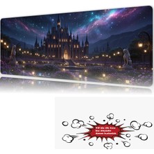 Urzuva Celestial Castle 90X40 4mm Kalınlık  Premium Gaming Oyuncu Mousepad, Anti Slip Xxl Mouse Pad