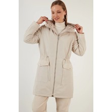 Only Kadın Onldahlıa Kapüşonlu Tam Fermuarlı Parka 15208727 Taş