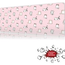Urzuva Pastel Paws 90X40 4mm Kalınlık Premium Gaming Oyuncu Mousepad, Anti Slip Xxl Mouse Pad