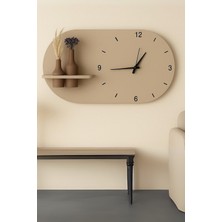 Nera Tasarım Modern Tasarım Raflı Nera Duvar Saati 60X35