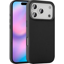 Kılıftech iPhone 17 Pro Uyumlu Kılıf M-Safe Şarj Özellikli Pu Deri Görünümlü Kth Kupra Kapak - Siyah