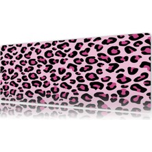 Urzuva Leopar Desen 70X30 3mm Kalınlık  Premium Gaming Oyuncu Mousepad, Anti Slip Xxl Mouse Pad