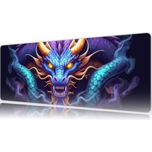 Urzuva Azure Dragon 70X30 3mm Kalınlık Premium Gaming Oyuncu Mousepad, Anti Slip Xxl Mouse Pad